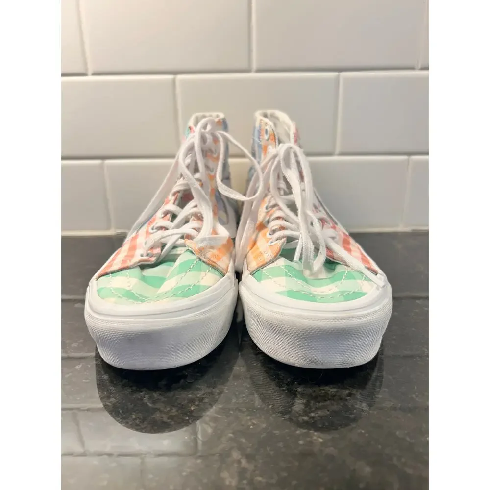 Vans Gingham Cherry Checkerboard High Top Skate Sneakers Multicolor Size M4/W5.5